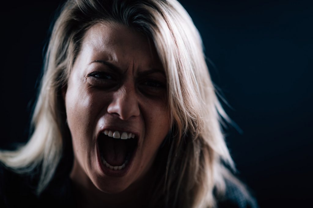Anger - Intense Portrait of an Angry Woman